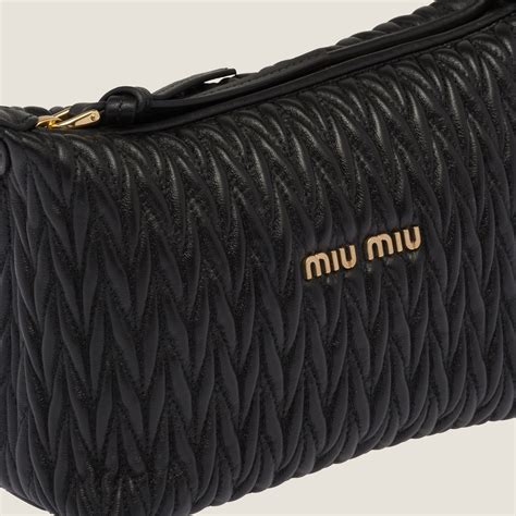 Miu Spirit matelassé leather mini bag 